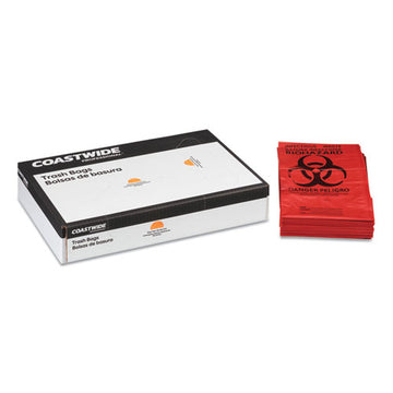 Coastwide Professional™ Biohazard Can Liners, 33 Gal, 33 X 39, Red, 150-carton freeshipping - TVN Wholesale
